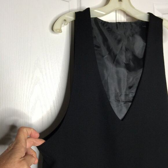 Vintage Lady Hazan Dress Sheath Sz 16 Lagenlook Black Sleeveless Layering Dress - Picture 2 of 6